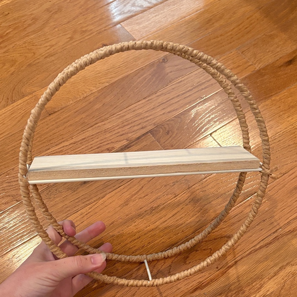 Target Tan Circular Wall Shelf